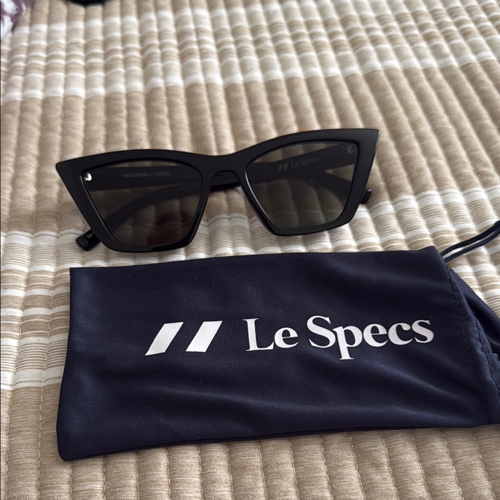 Le Specs Black Cat-Eye Sunglasses